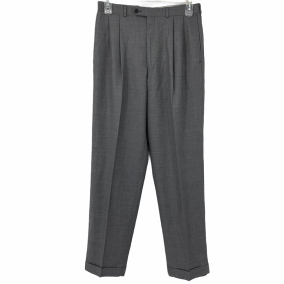Chaps Other - Chaps Mens Gray Cashmere Dress Pants Size 32X32